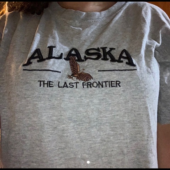 Grey Thrifted Alaska T-Shirt - Picture 2 of 2